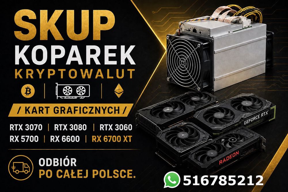 Skup koparek kryptowalut i kart graficznych