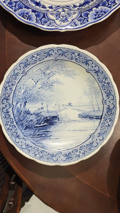Колекційна велика настінна тарілка 42 см HOLLAND DELFT