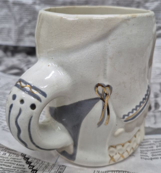 Коллекционная Чашка Курочка Ряба Соусник 1920х годов