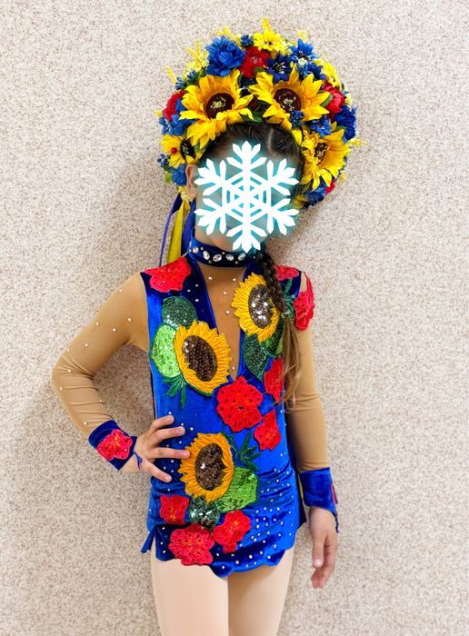 Костюм для воздушной гимнастики рост 110-120см украинский