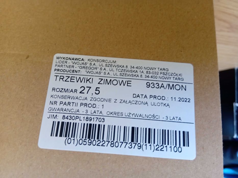 Trzewiki zimowe 933A/MON