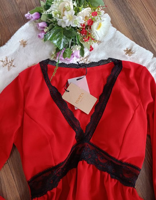 Nowa czerwona sukienka S wesele okazje imprezy