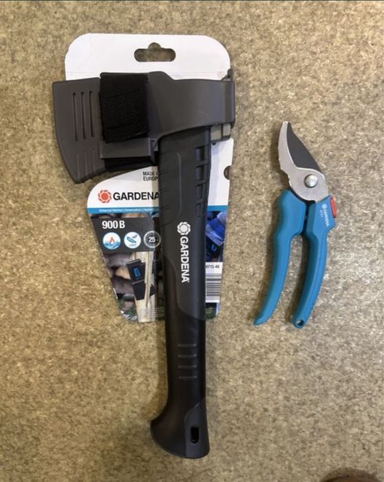 Сокира Gardena 900B + пилка 8742 + секатор 8754