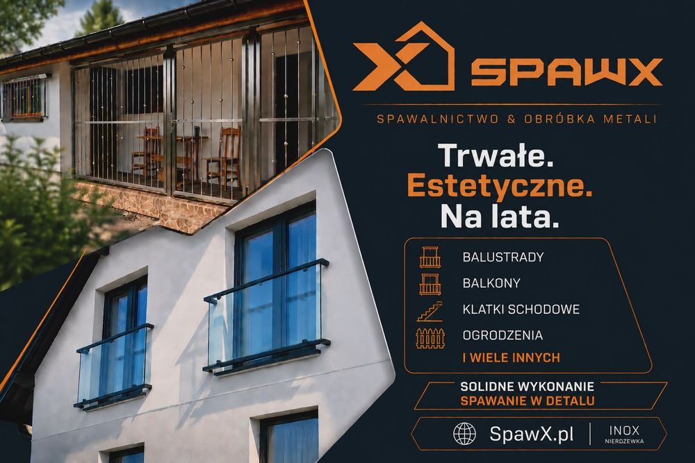 Balustrady,balkony i konstrukcje stalowe INOX Spawx