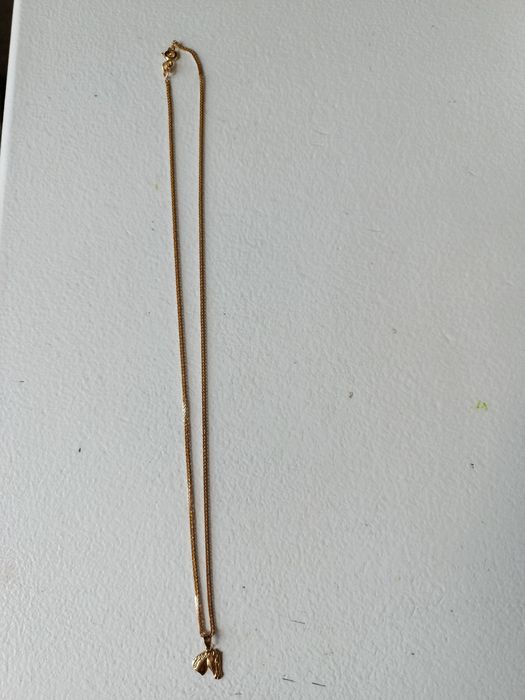 Łańcuszek złoty 333 zawieszka 375 2 gramy
