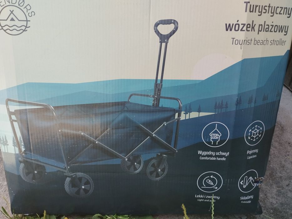 Składany wózek turystyczny / transportowy - plażowy Nowy
