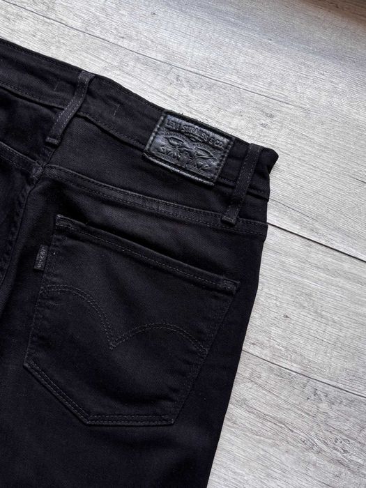 Levi's 721 W25 L32 Spodnie Jeansy Damskie Czarne Rurki Wysoki Stan