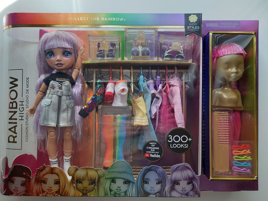 Rainbow high Avery Styles lalka peruka ubrania akcesoria NOWA