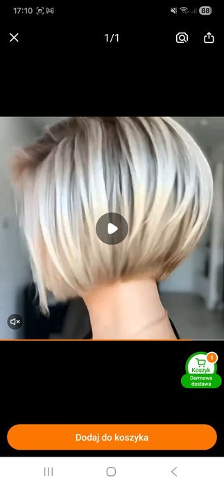 Peruka blond ombre