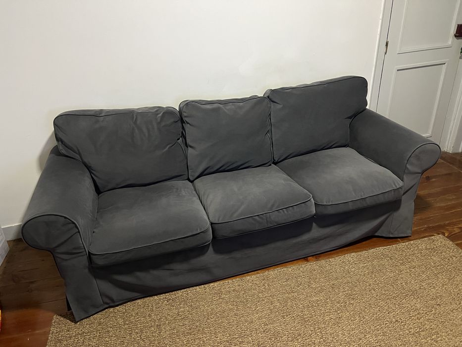 IKEA EKTORP Sofa, 3-Seater, Gray/Dark Blue