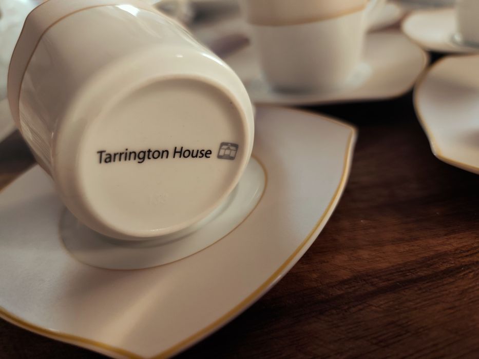 Zestaw ceramiczny do espresso filiżanki spodki talerze po 6 sztuk