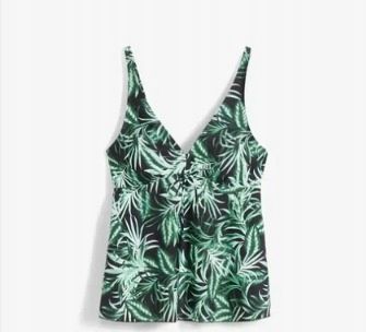 B.P.C top tankini z nadrukiem roślinnym 50.
