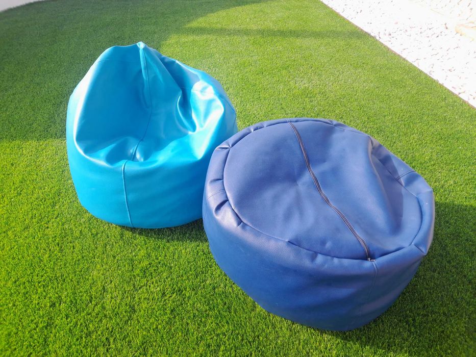 Puff`s azuis decorativos