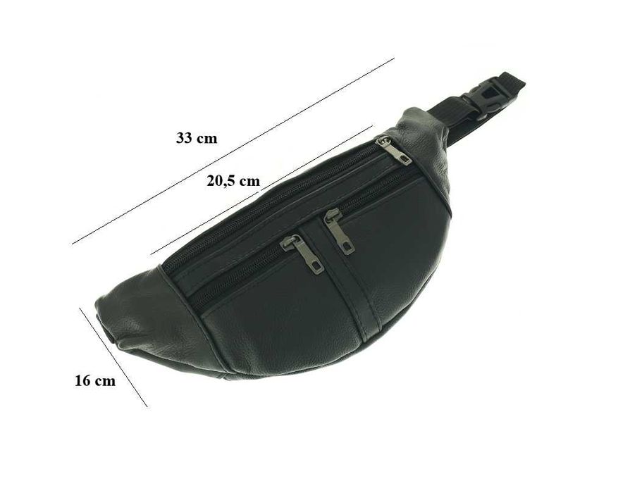 Skórzana nerka do pasa nerka na ramię karmelowa skórzana 100%