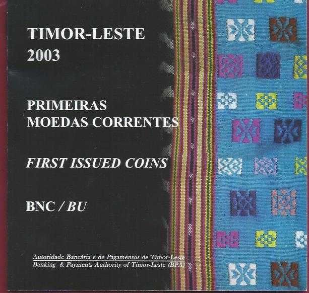 TIMOR 1ªS  MOEDAS Depois da Independencia Carteira da INCM