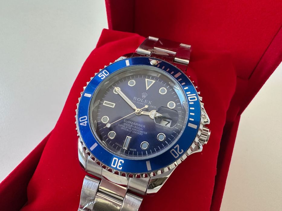 Relógio Rolex Submariner Oyster Perpetual Date Azul Novo