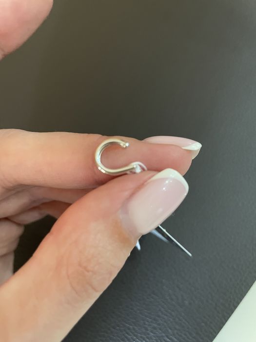 Новая серебряная сережка-кафа 925п