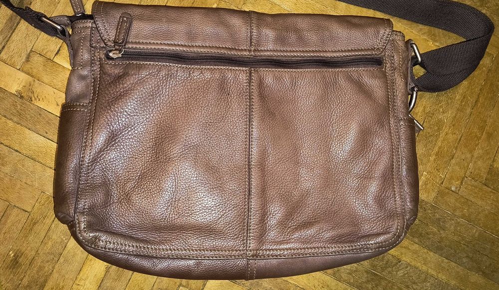 Fossil сумка чоловіча  коричнева шкіряна