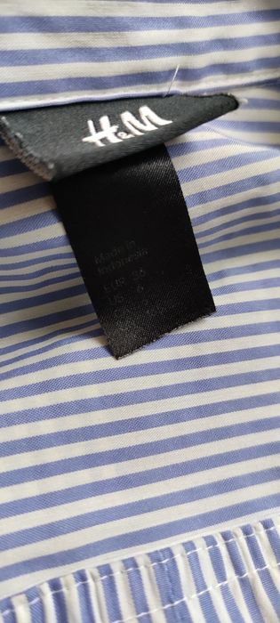 Koszula w paski błękitno-białe