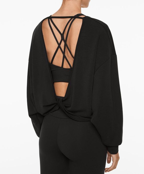 Sweatshirt modal preta Oysho S nova