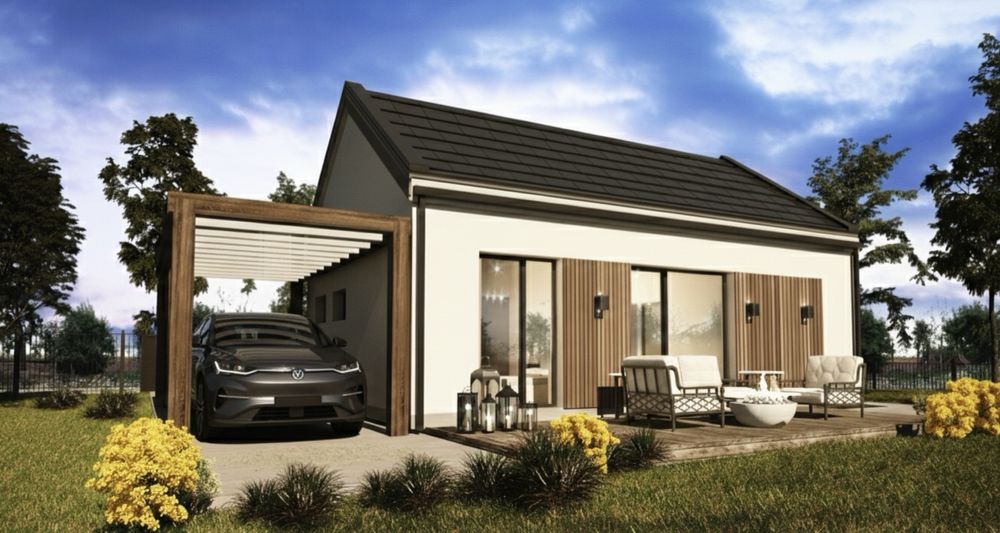 Dom SIP 70m2  parterowy 2026 | panele sip  | Wyjątkowy design