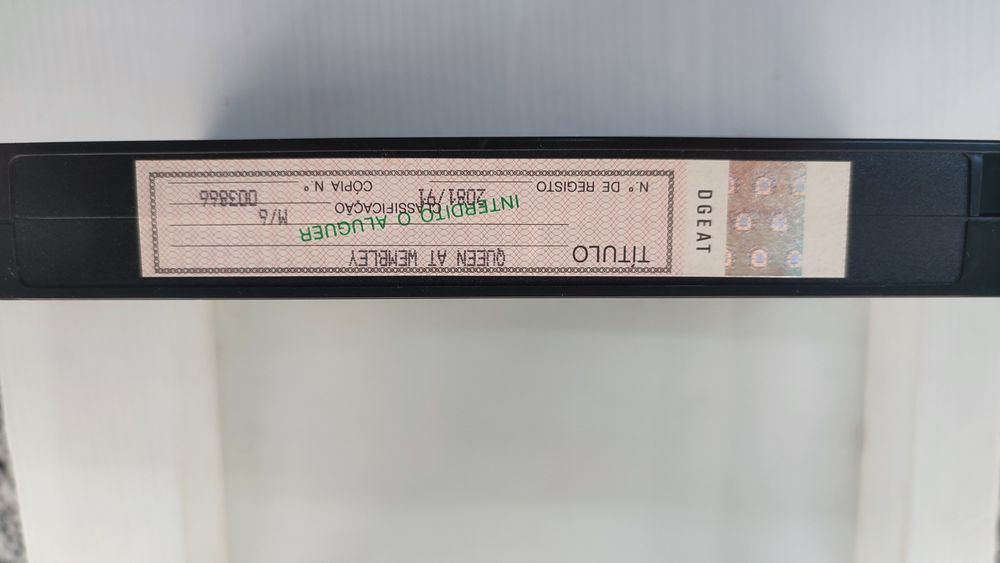 Cassete de vídeo Queen antiga