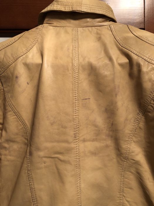 Kurtka skórzana musztardowa black rivet