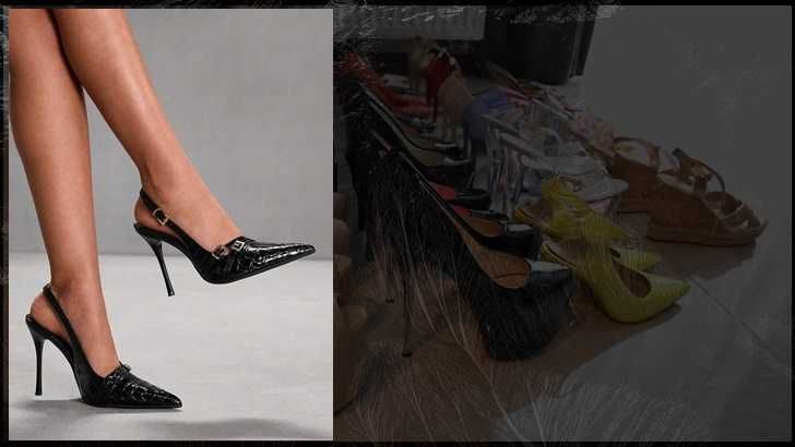 Śliczne, czarne szpilki, odkryta piętka, na szeroką stopę, rozmiar 41