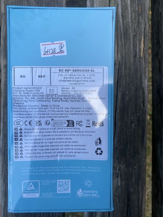 Продам новий смартфон Huawei Honor 8x 128 гб, скло і чохол в подарунок
