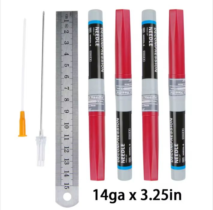 Декомпресійна голка 14g з катетером