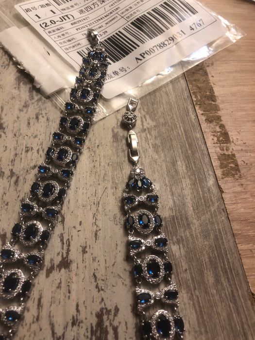 Bardzo piekna bra 925 szafiry