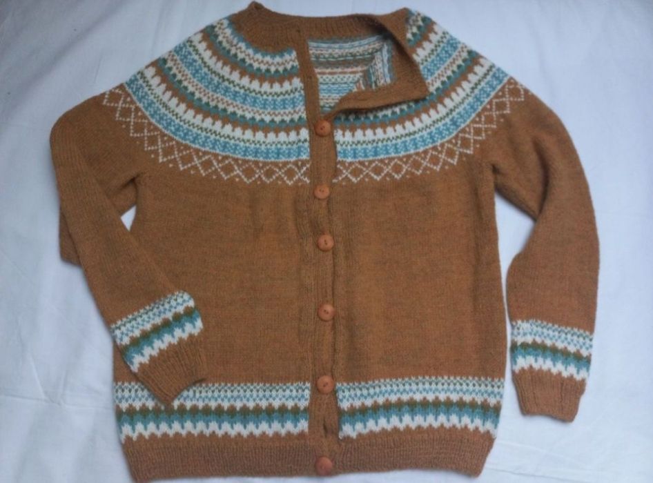 Sweter z alpaki handmade 40 super!