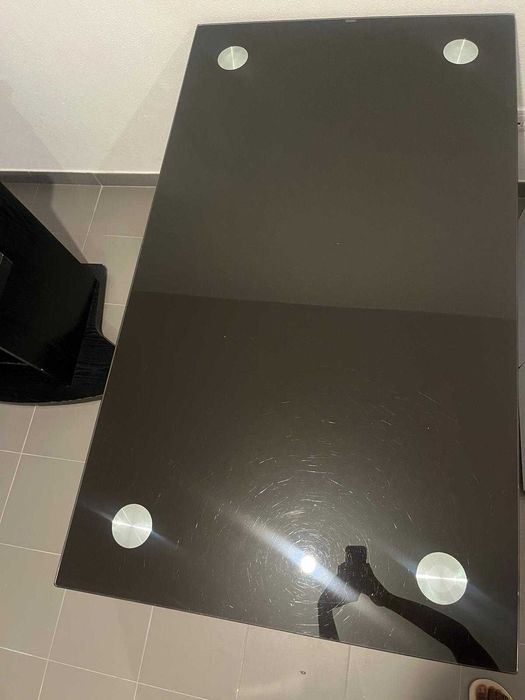 Mesa de Centro em Vidro Temperado – Moderna e Elegante