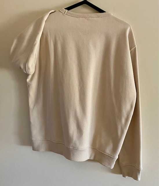 Sweat-shirt Cortefiel beige rosado, bordada. Ecológica. Original !