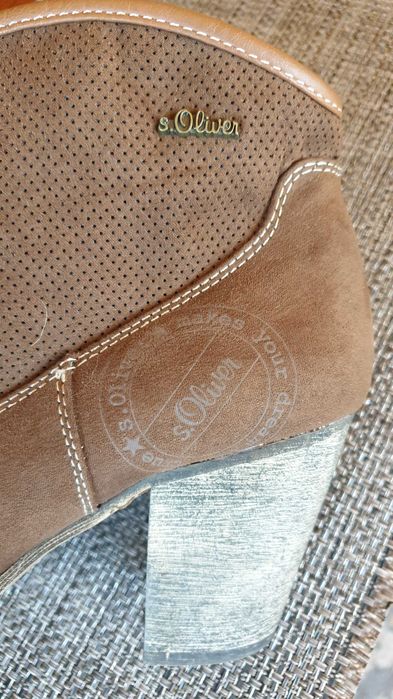 Botki damskie na obcasie - s.Oliver