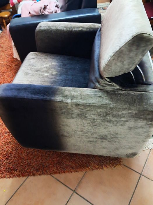 Cadeirão rotativo tecido (cadeira sala ou quarto, escritório)