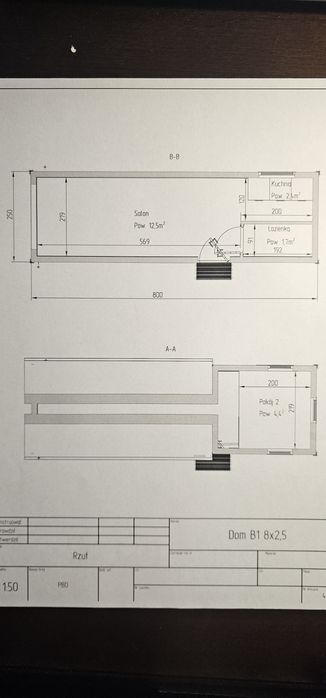Domek letniskowy Tiny Hause VENTO 1 o wym. 8x2,5