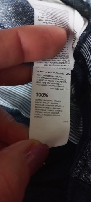 Spodnie granatowe bawełniane