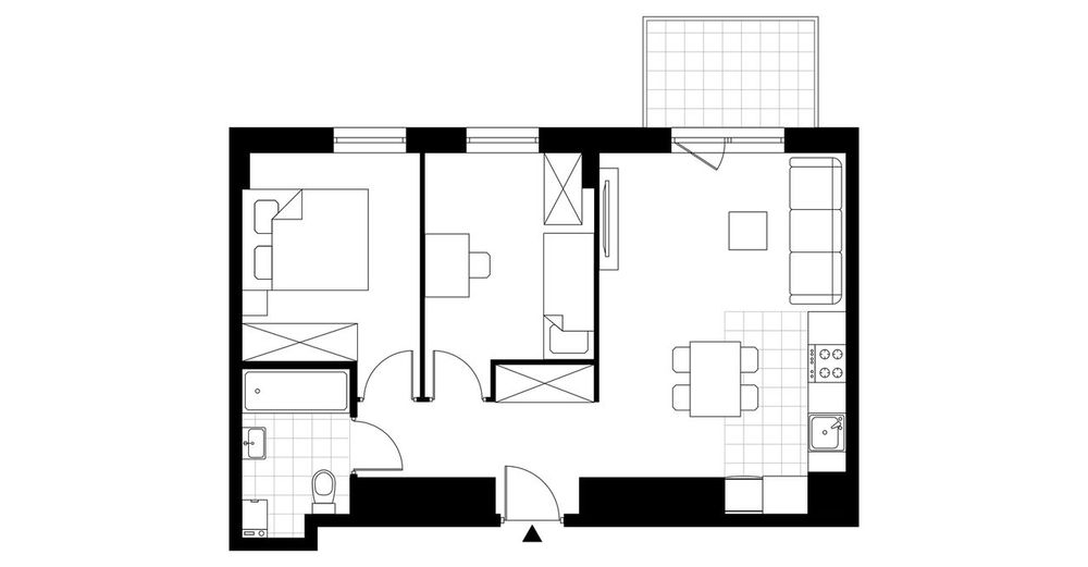 3-pokojowe mieszkanie 50m2 + balkon