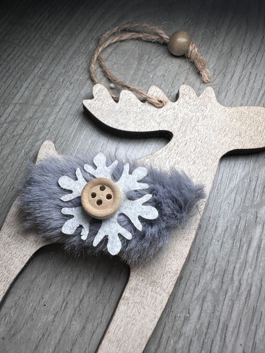 Enfeite Rena Natal madeira