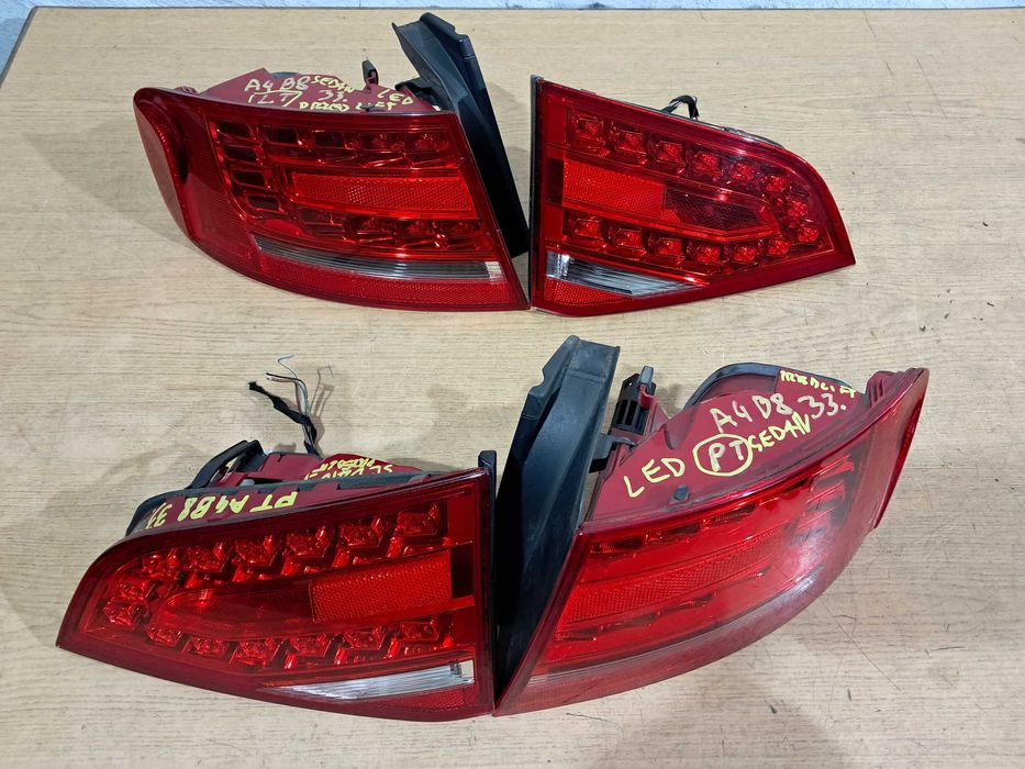 AUDI A4 B8 sedan lampy tył tylne lewa prawa LED tylna lampa przed lift