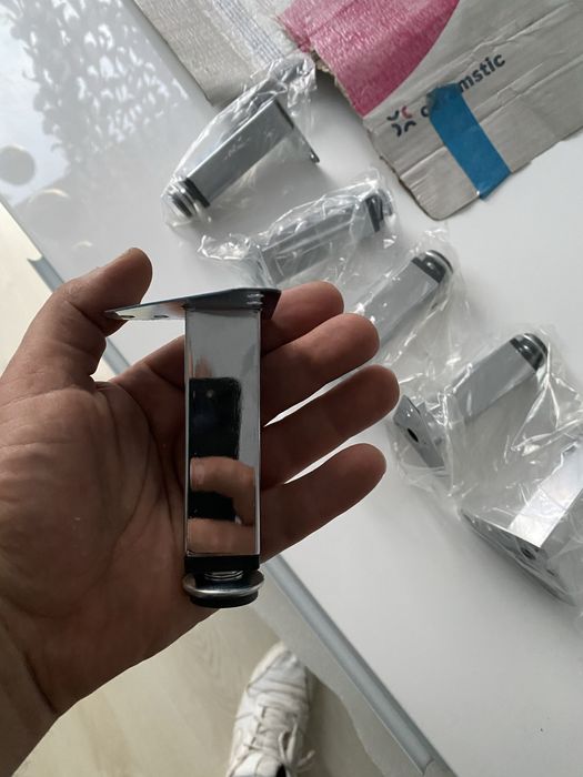 Nogi chromowane regulowane  komoda szafka ponad 10 cm  6 sztuk