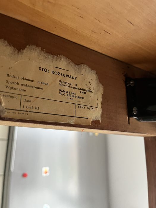 Stol i 4 krzesla PRL