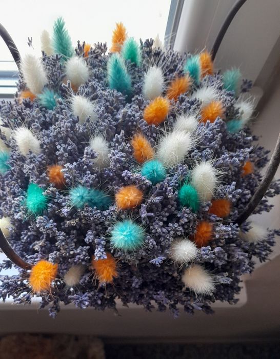 Букети з сухоцвітів,лаванда.