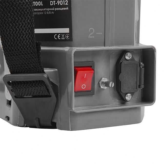 Опрыскиватель аккумуляторный ранцевый 12л 12В 8Ач INTERTOOL DT-9012