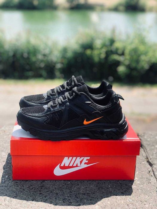 Кожаные летние красовки Nike Air Max/черыне мужские найки Nike на лето чоловічі шккіряні ккросівки Найк аір мужские черные кросовки Найк Лето 2026