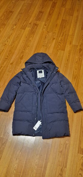 Пуховик мужской PRPY, синий, фирменный, новый. M, Пух 90%