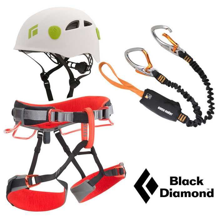 Zestaw ferratowy - lonża, uprząż, kask - WYPOŻYCZĘ - Wrocław