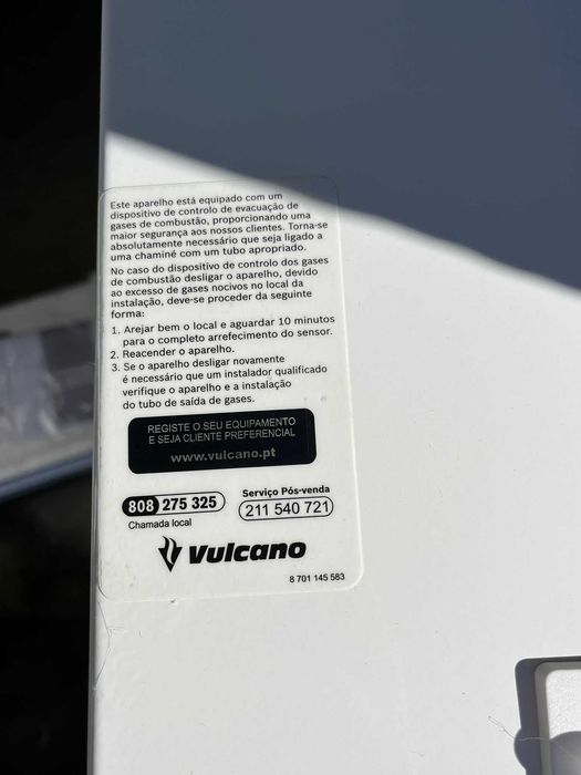 Esquentador Vulcano 18L Novo