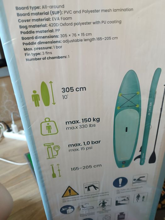 Deska sup nowa max 150 kg